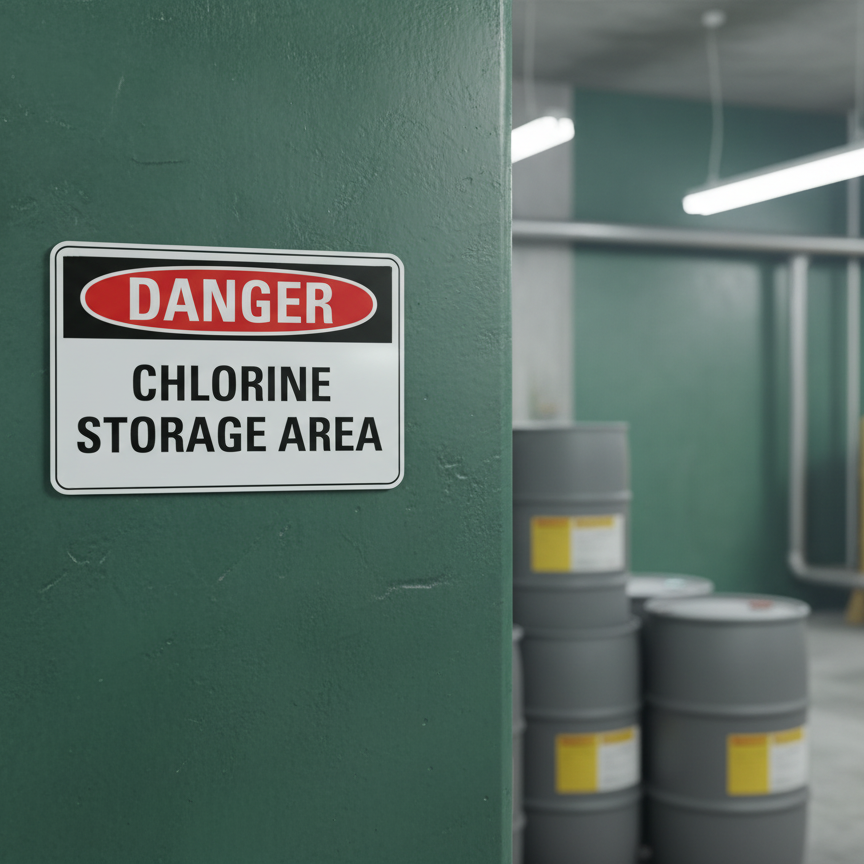 Danger Chlorine Storage Area