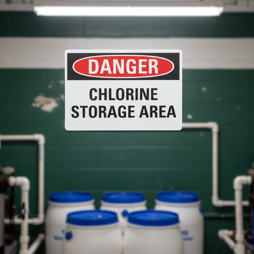 Danger Chlorine Storage Area - Image 2