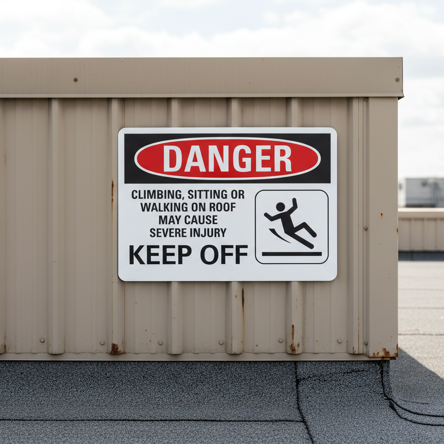 Danger Climbing, Sitting, Or Walking On Roof May Cause - Image 2