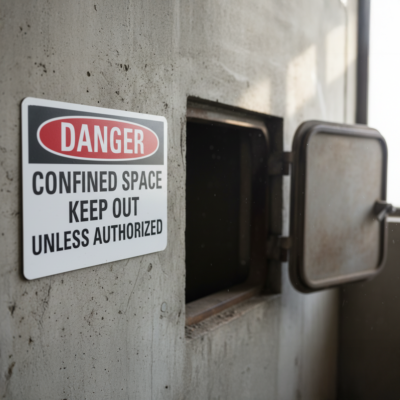 Danger Confined Space Keep Out Unless Authorized