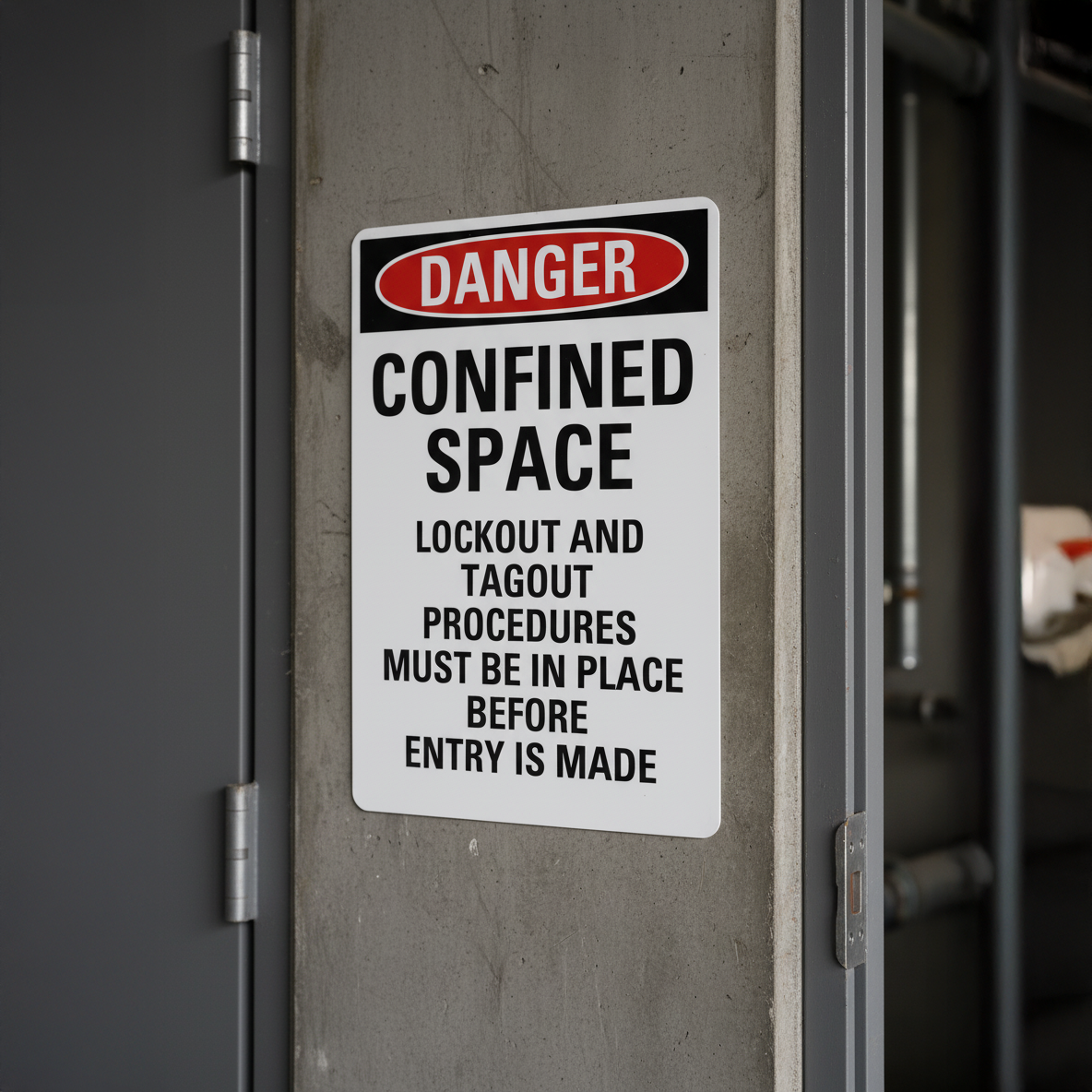 Danger Confined Space Lockout And Tagout Procedures