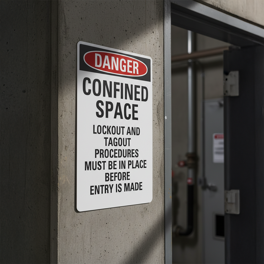 Danger Confined Space Lockout And Tagout Procedures - Image 2