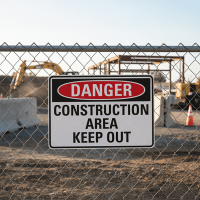 Danger Construction Area Keep Out