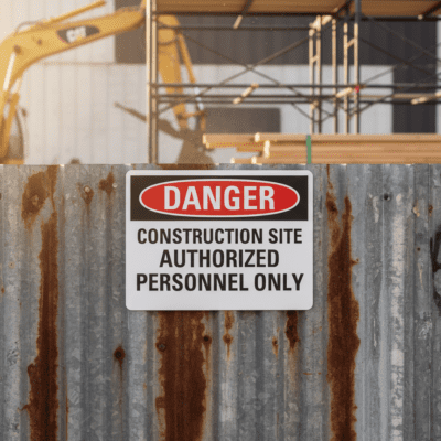 Danger Construction Site Authorized Personnel Only