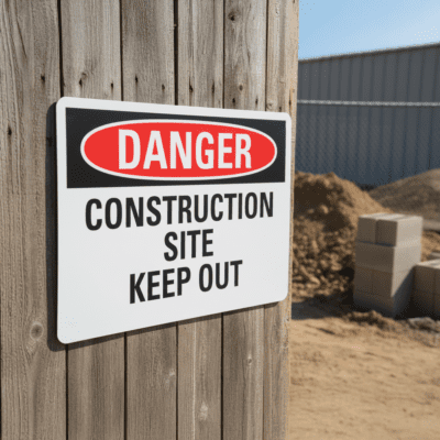 Danger Construction Site Keep Out
