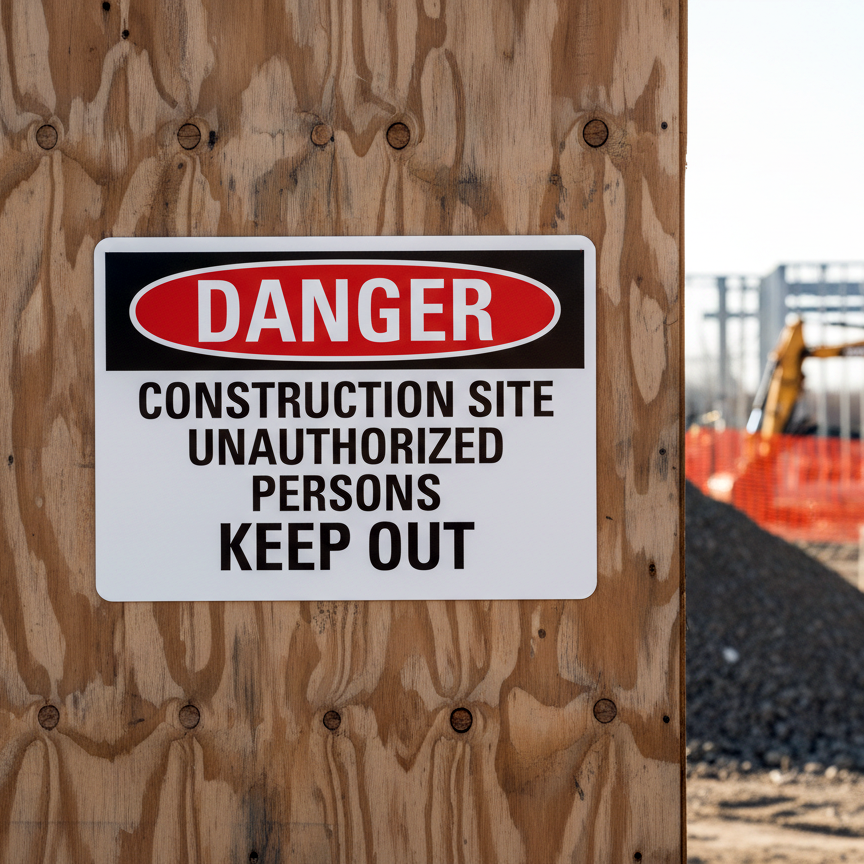 Danger Construction Site Unauthorized Persons Keep Out - Image 2