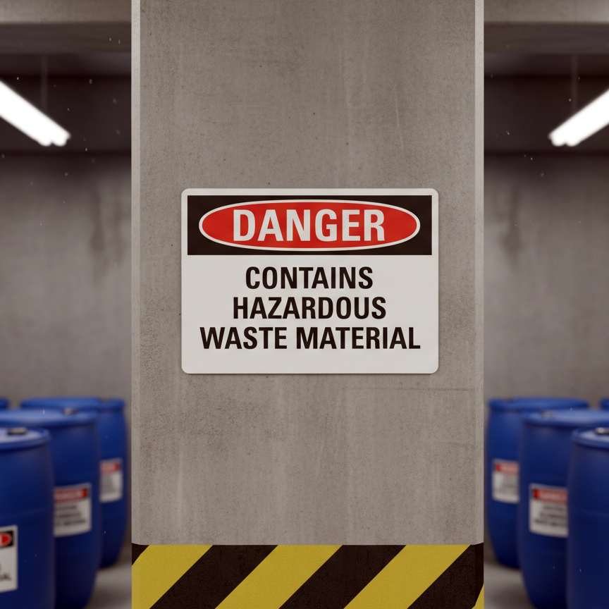 Danger Contains Hazardous Waste Material - Image 2