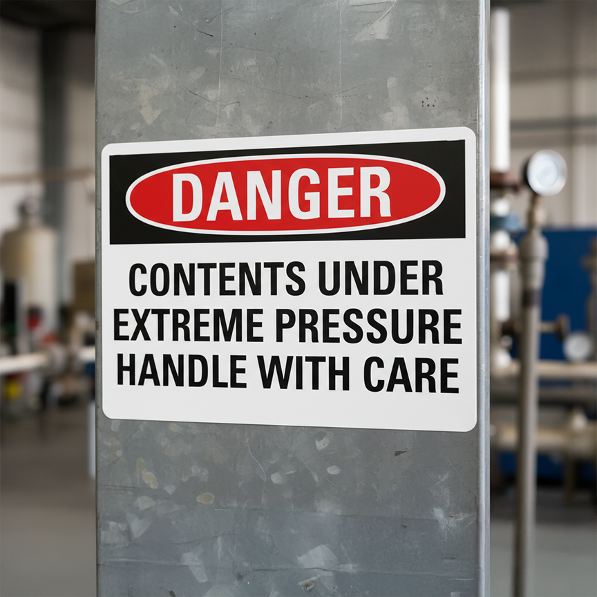 Danger Contents Under Extreme Pressure Handle - Image 2