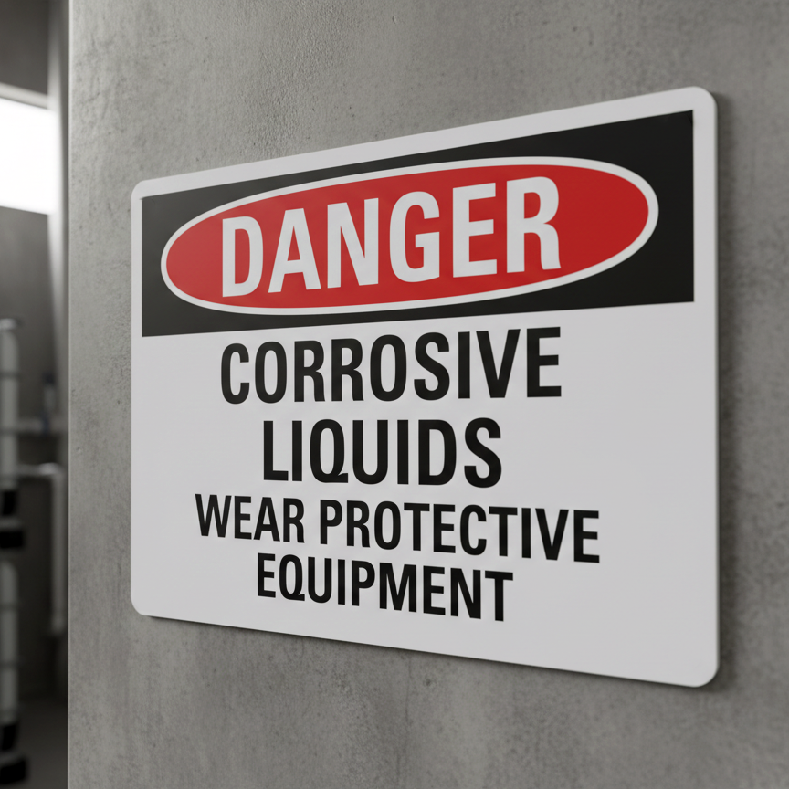 Danger Corrosive Liquids Wear Protective Equipment - Image 2