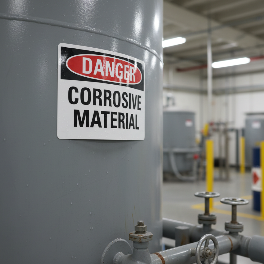 Danger Corrosive Material