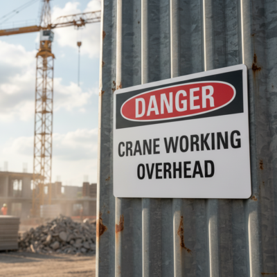 Danger Crane Working Overhead