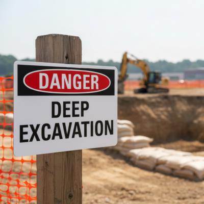 Danger Deep Excavation