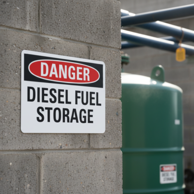 Danger Diesel Fuel Storage