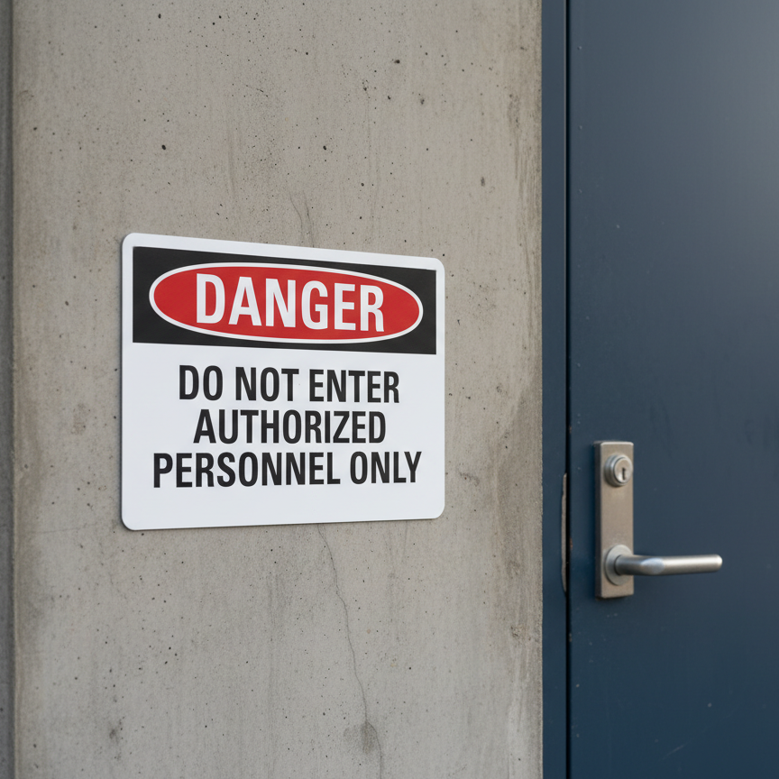 Danger Do Not Enter Authorized Personnel Only - Image 2