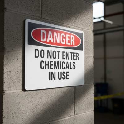 Danger Do Not Enter Chemicals In Use