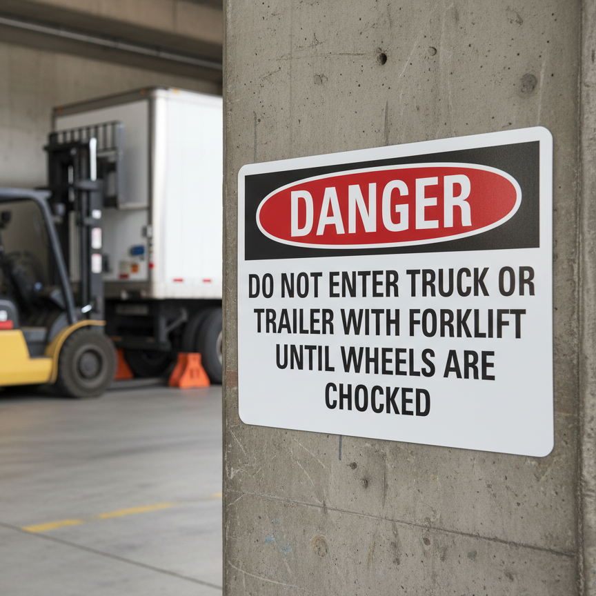 Danger Do Not Enter Truck Or Trailer With Forklift