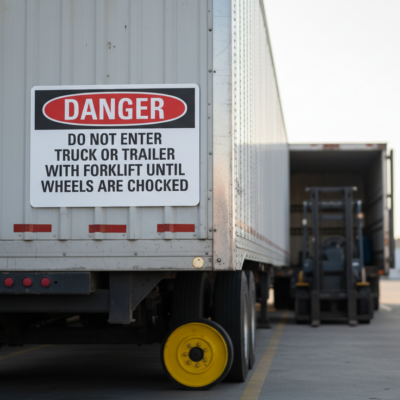 Danger Do Not Enter Truck Or Trailer With Forklift
