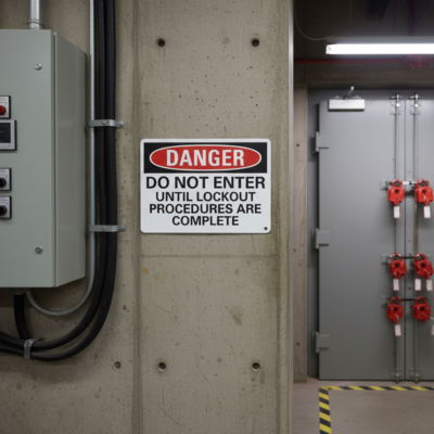 Danger Do Not Enter Until Lockout Procedures