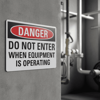 Danger Do Not Enter When Equipment Is Operating