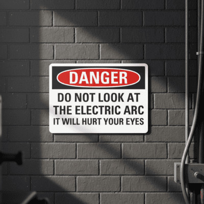 Danger Do Not Look At The Electric Arc It Will