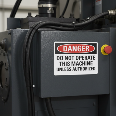 Danger Do Not Operate This Machine Unless Authorized