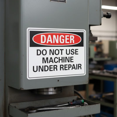 Danger Do Not Use Machine Under Repair