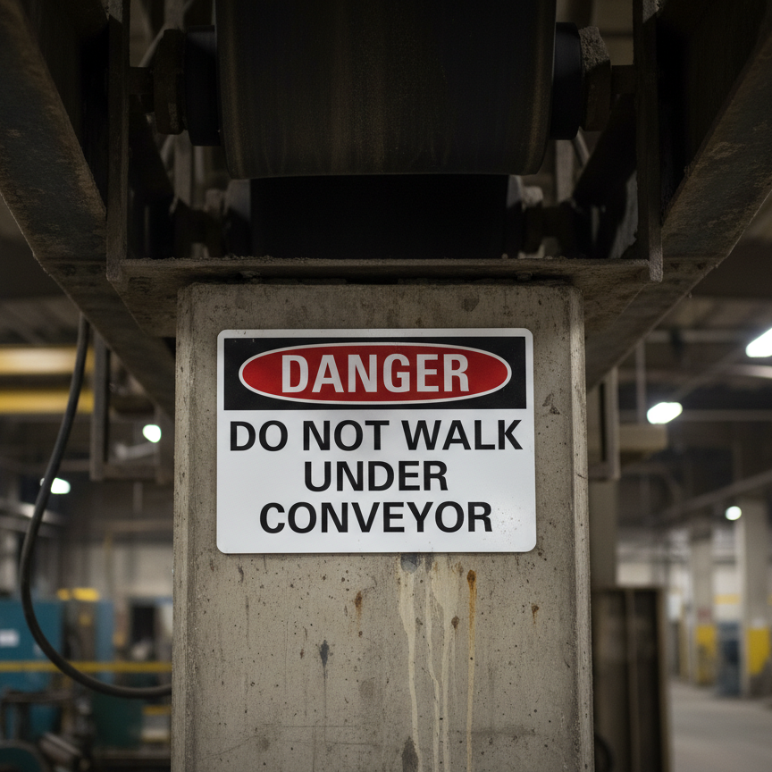 Danger Do Not Walk Under Conveyor - Image 2