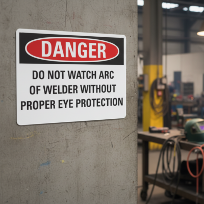 Danger Do Not Watch Arc Of Welder Without Proper