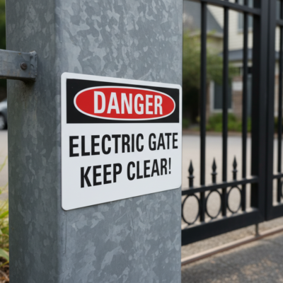 Danger Electric Gate Keep Clear!