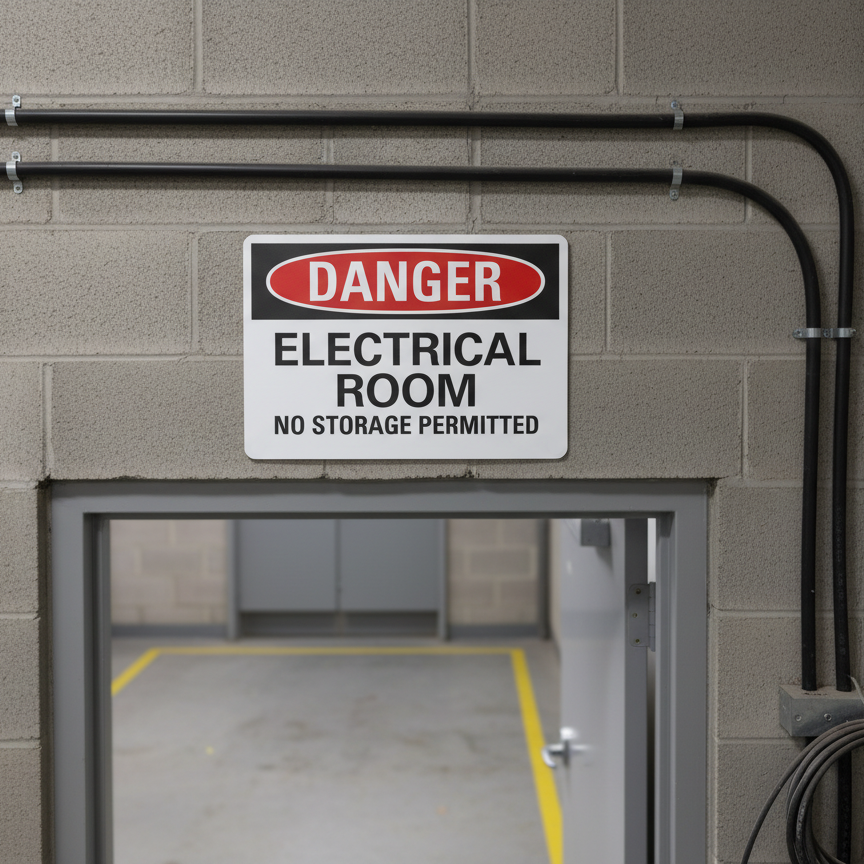 Danger Electrical Room No Storage Permitted