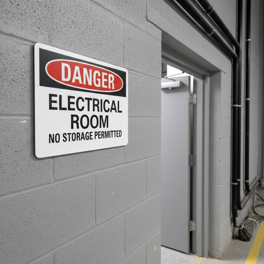 Danger Electrical Room No Storage Permitted - Image 2