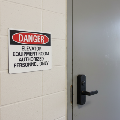 Danger Elevator Equipment Room Authorized Personnel