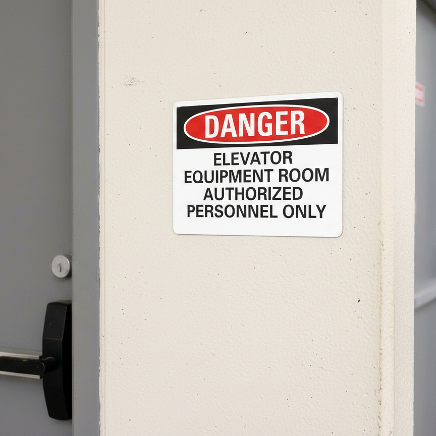 Danger Elevator Equipment Room Authorized Personnel - Image 2