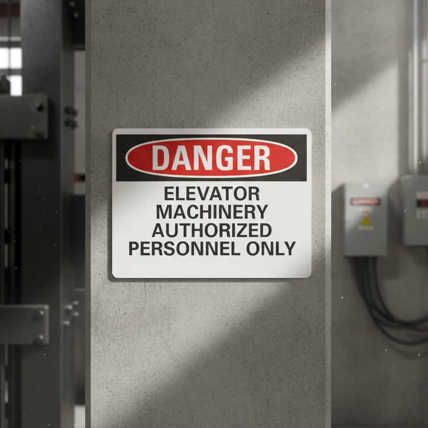 Danger Elevator Machinery Authorized Personnel Only - Image 2
