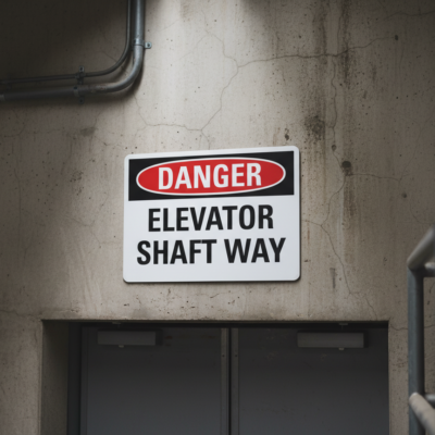 Danger Elevator Shaft Way