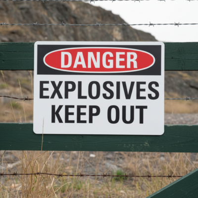 Danger Explosives Keep Out