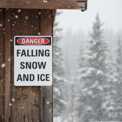Danger Falling Snow And Ice