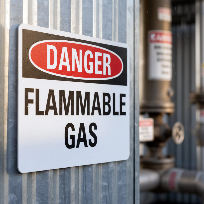 Danger Flammable Gas - Image 2