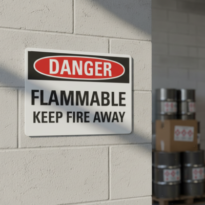 Danger Flammable Keep Fire Away