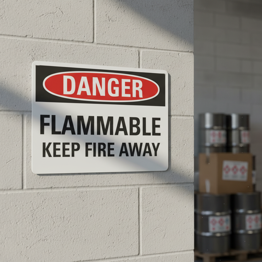 Danger Flammable Keep Fire Away