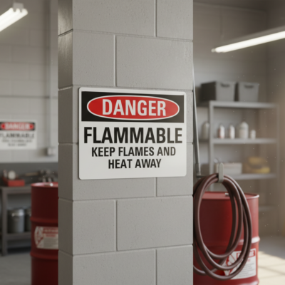 Danger Flammable Keep Flames And Heat Away