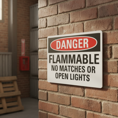 Danger Flammable No Matches Or Open Lights