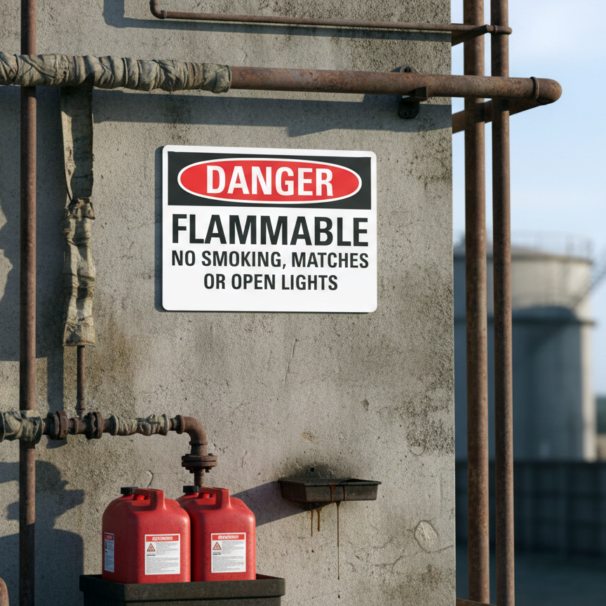 Danger Flammable No Smokin Matches Or Open Lights - Image 2