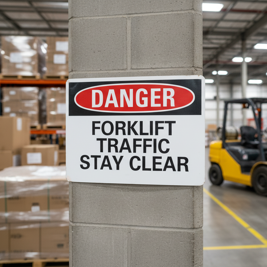 Danger Forklift Traffic Stay Clear