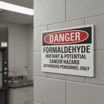 Danger Formaldehyde Irritant & Potential Cancer