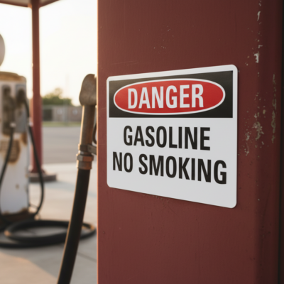 Danger Gasoline No Smoking