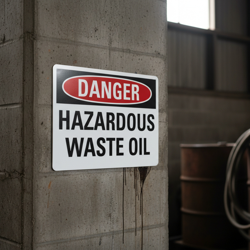 Danger Hazardous Waste Oil - Image 2