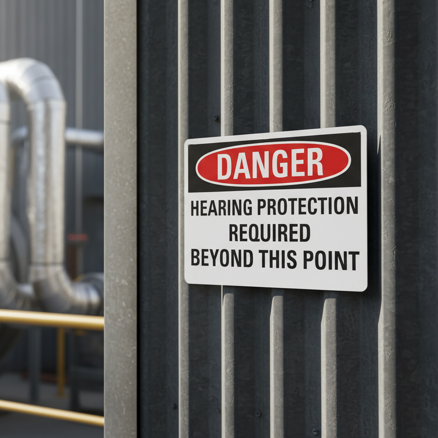 Danger Hearing Protection Required Beyond