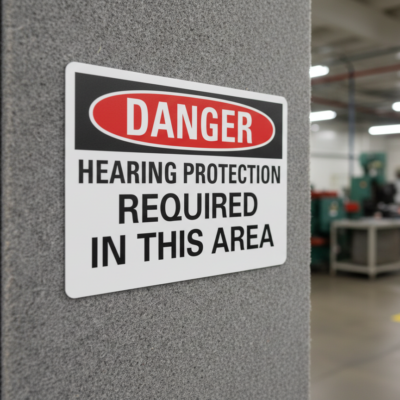 Danger Hearing Protection Required In This Area