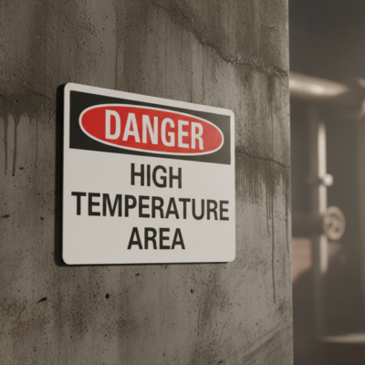 Danger High Temperature Area